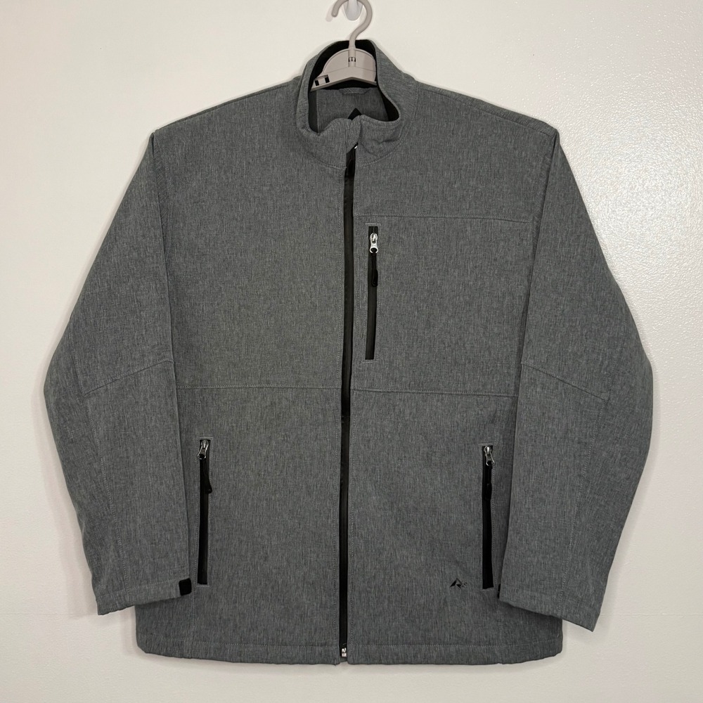 Ridgecut Toughwear Softshell Jacket Mens XL Gray Excellent Fleece Lined Workwear